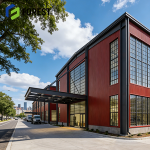 โกดังเก็บสินค้าโลจิสติกส์โครงสร้างเหล็กชุบสังกะสีที่ทนทาน โรงงานผลิตโครงสร้างเหล็กสำเร็จรูป ติดตั้งง่ายรวดเร็ว - Product Image 1