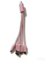 Kabel Pengisi Daya Cepat Multi USB Portabel 4 in 1 Tipe-C Mini Berkualitas Tinggi untuk Hadiah Promosi
