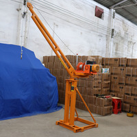 Grue à moteur de 500 kg, 1 tonne, grue de chantier, mini grue de levage, petite grue électrique