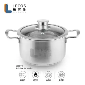 New Style 6pcs Stainless Steel Cookware Sets With Glass Lid Pan Set Copper Bottom Stainless Steel Kitchen Pot And Pans Set