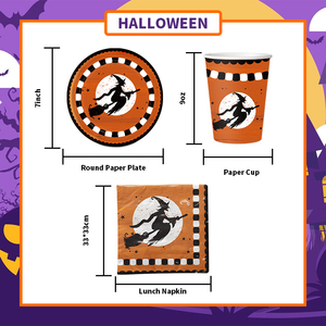 Xieli Vietnam <span class=keywords><strong>Bruja</strong></span> De Halloween Vajilla Desechable Para Fiestas Suministros Para Fiestas De Halloween - Product Image 2
