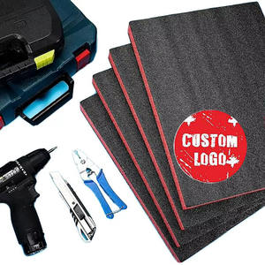 Insert en <span class=keywords><strong>mousse</strong></span> EVA découpé sur mesure, fraisé CNC, 2026, 2 tons, emballage protecteur, boîte à fleurs, insert en <span class=keywords><strong>mousse</strong></span> noire avec ruban - Product Image 1