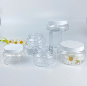 Transparenter PET-Kosmetik behälter aus Kunststoff 250ml 350ml 500ml Rundform verpackung für Lotion Cream Shampoo Kapazität - Product Image 6