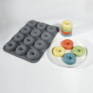 Silicone Donut Cake Mold 12 Cavity Round DIY Baking Mold For Party Desserts - Product Image 2