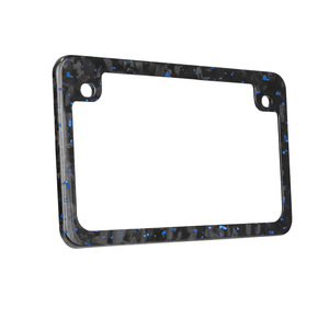 Cadre de <span class=keywords><strong>plaque</strong></span> d'<span class=keywords><strong>immatriculation</strong></span> de moto en fibre de carbone CNC Texture forgée de couleur pour scooters/cyclomoteurs - Product Image 2