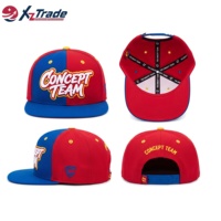 Topi Gorras Bordir Logo Custom Vintage 6 Panel Dua Warna Pinggiran Datar, Dapat Disesuaikan, untuk Olahraga dan Aktivitas Luar Ruangan