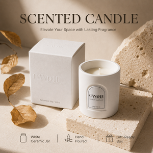 Bougie parfumée artisanale de luxe en cire de soja biologique en céramique, vente en gros sous marque privée - Product Image 2