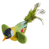 Jouet d'imitation d'oiseau en viscose avec son, résistant aux griffures, anti-ennui, à suspendre pour chatons