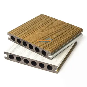 Double Color Wpc Co-extrusion Capped Composite Decking China Floor Board for Swimming Pool Use with Best Factory Price