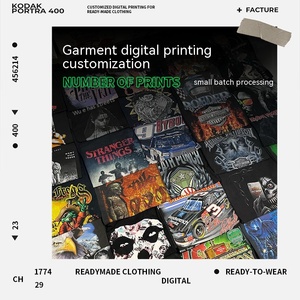 Professional Custom Printed Vintage Wash T-Shirt Digital Printed Pure <strong>Cotton</strong> Custom DTG T Shirt - Product Image 3