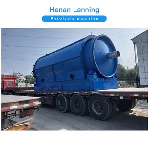 Waste tyre pyrolysis plant semi-continuous recycling machine Lanning high quality product manufacture pyrolysis tyre plastic oil