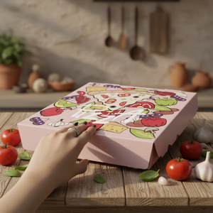 <span class=keywords><strong>Caja</strong></span> de Pizza Biodegradable Personalizada Hecha de Material de Grado Alimenticio, Cajas de Papel para Pizza para Entrega por Repartidores para Pizzas Grandes - Product Image 5