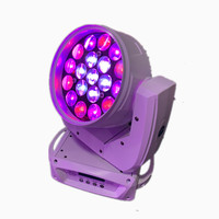Luz de Cabeza Móvil LED Blanca de 19 Ojos de Abeja RGBW con Zoom, Beam y Wash, Control DMX512, CRI 85, 14500 Lúmenes para Bodas y Banquetes