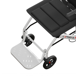 כסא גלגלים ידני מאלומיניום קל משקל מתקפל במחיר זול עם גלגלים מלאים 8 אינץ', מושב אוקספורד נושם, קל לשימוש ללא צורך בהרכבה - Product Image 5