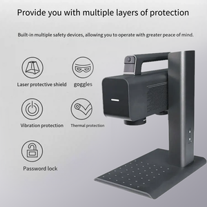 Machine de marquage au laser à fibre YHS, petite, portable, précise et rapide, pour le métal, les plastiques, les emballages - Product Image 3