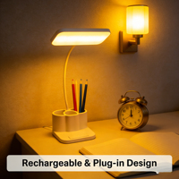 Lampe de bureau LED pour l'étude, protection des yeux, sans scintillement, 3 niveaux de luminosité, lampe de lecture pour la maison et le bureau, fournie par l'usine