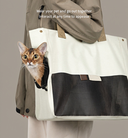 Sac de transport respirant en maille légère et imperméable pour chiens et chats, idéal pour l'été en extérieur, avec ouverture pour la tête, sac à bandoulière