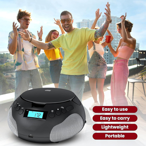 Lecteur CD multifonction boombox avec lecteur CD USB, haut-parleur radio FM, système stéréo double haut-parleur pour la maison - Product Image 4