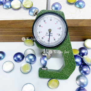 14 -15mm doğal deniz suyu Mabe inci japonya mavi mor yarı yuvarlak deniz Mabei gevşek inci küpe kolye takı toptan için - Product Image 4