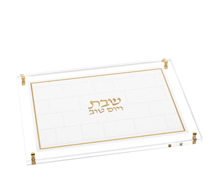 <span class=keywords><strong>Lucite</strong></span> sóng hadlakas neiros khay leatherite challah Hội Đồng Quản trị tùy chỉnh Platter - Product Image 5