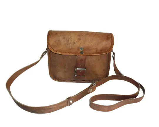 Genuine Leather Saddle Cross Body Travel Office Business one Side Shoulder Bag for Men and Women Messenger Bag