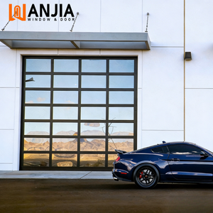 Portes de <span class=keywords><strong>garage</strong></span> en aluminium à vue complète avec panneaux de verre postmodernes, anti-effraction, verre givré, porte de <span class=keywords><strong>garage</strong></span> automatique - Product Image 5