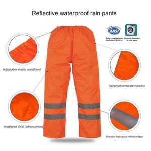 เสื้อกั๊กนิรภัยแบบกันน้ำ ANSI Class 3 สีส้มเหลืองสะท้อนแสงสำหรับผู้ชายผู้หญิงและคนงาน  รับผลิตตามสั่งขายส่งจากโรงงานโดยตรง - Product Image 3