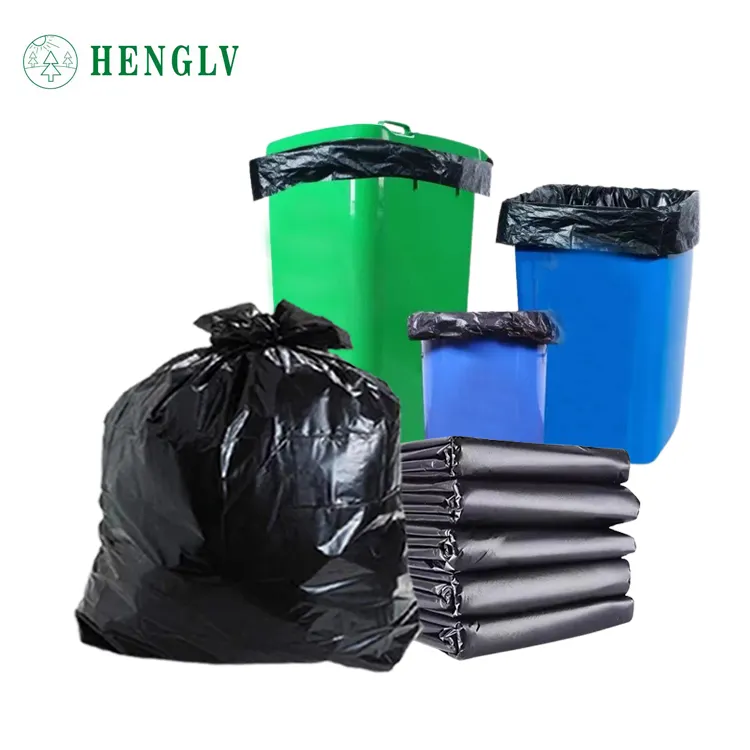 ถุงขยะพลาสติกแบบม้วนย่อยสลายได้ถุงขยะขนาดใหญ่ย่อยสลายได้ถุงใส่ขยะพลาสติกแบบ100%
