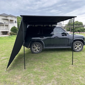 Tenda laterale larga 2500mm SUV 4WD tenda tenda finestra telo di estensione in stile moderno campeggio auto <span class=keywords><strong>tende</strong></span> anteriori nero - Product Image 4
