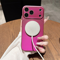Nouvelle coque de téléphone magnétique sans fil à chargement rapide pour iPhone 11 12 13 14 15 16 17 Pro Max, anti-chute avec protection d'objectif