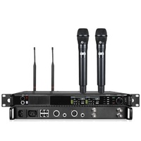 Ensemble de micros sans fil portables UHF à double canal de qualité professionnelle ANX4 KSM11 S58 pour réunions