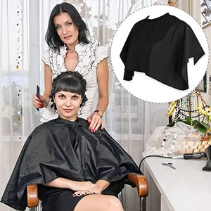 Mantella da taglio per barba e capelli da uomo, in poliestere, rosa, bianca, nera, per salone di bellezza e trucco, con pettine piccolo integrato sulle spalle - Product Image 6
