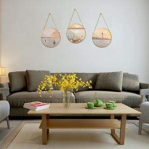 <span class=keywords><strong>Marco</strong></span> de fotos de vidrio de latón con flores secas redondas doradas, <span class=keywords><strong>marco</strong></span> flotante botánico redondo para decoración del hogar - Product Image 5