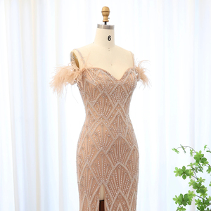Jancember SZ179 Sexy Slit Sweetheart Trompeta Vestidos de fiesta de noche para niñas - Product Image 4