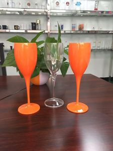100pcs logo Custom PC Plastic Champagne Flutes Acrylic <b>Wine</b> <b>Goblets</b> Transparent Stemware Brandy Glasses - Product Image 3
