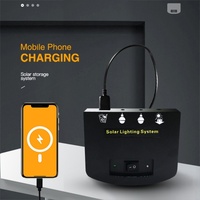 Mini station d'énergie solaire hors réseau DC portable, éclairage complet, kits d'énergie domestique, système de camping, batterie intégrée pour la maison