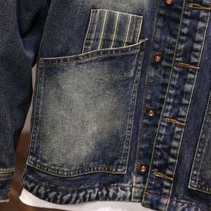 Proveedor Mayorista de Chaquetas de Mezclilla Azul para Hombre, con Botones al Frente, Bolsillos con Parches, Ropa Casual, de Trabajo y para el Día a Día - Product Image 2