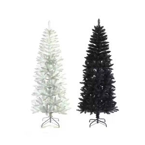 210CM classique crayon arbre <span class=keywords><strong>artificiel</strong></span> blanc neige floqué arbres <span class=keywords><strong>de</strong></span> noël métal <span class=keywords><strong>pied</strong></span> <span class=keywords><strong>sapin</strong></span> blanc crayon décoré arbre <span class=keywords><strong>de</strong></span> noël - Product Image 1