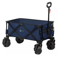 Chariot de Camping pliable pour l'extérieur, utilitaire de plage, chariot pliable, poussette à quatre roues