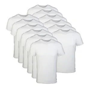 Diseño de Imagen personalizada marca en blanco 3D Puff impresión Logo 100% algodón blanco camiseta de gran tamaño para hombres y mujeres