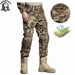 Pantalon tactique camouflage Molle avec genouillères pour la chasse et le combat, vert BDU, grandes tailles, vente en gros - Product Image 4