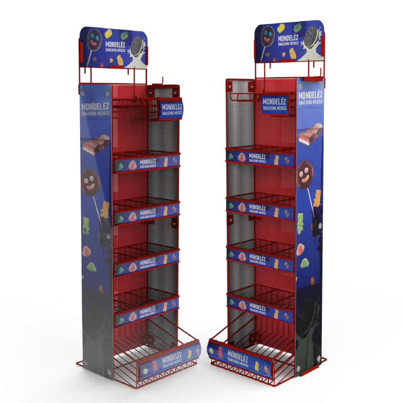 Modern Heavy Duty Metal Display Rack Customized Iron Wire for Retail Store Brand Supermarket Popular Marketing — view 6