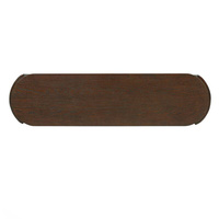 Table console cannelée Espresso 2026 avec plateau ovale en bois naturel et 2 tiroirs, table d'entrée pour salon et couloir