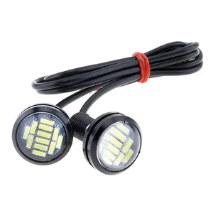 DC 12V 18W Eagle Eye LED 23mm Hawkeye Rückfahr leuchte Hoch leistungs weiß Auto Nebel Runde DRL Glühbirne Rückfahr signal lampen