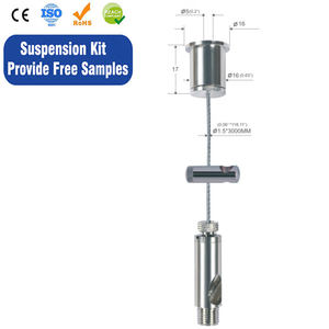 Meilleur prix 1.5*3000mm câble en acier inoxydable système de <span class=keywords><strong>Suspension</strong></span> suspendu au plafond pince de câble de sortie latérale réglable - Product Image 1