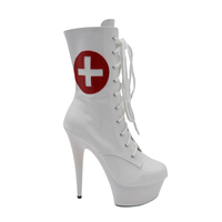 Chaussures à talons aiguilles pour femmes de 15 cm, avec amorti, antidérapantes, à lacets, pour l'hiver/été, flexibles, style sexy pour l'extérieur