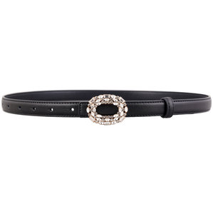 Ceinture en cuir de luxe pour femmes, style rétro, longueur personnalisée, boucle en alliage de diamant et de perle de haute qualité - Product Image 5
