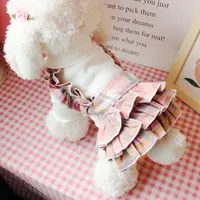 Dog Clothes 2022 New Spring Vacation 2 Princess Dresses Pet Teddy Bear Puppy Dog Clothes