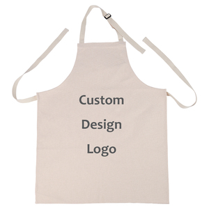 Tabliers pour adultes en lin de jardin de <span class=keywords><strong>cuisine</strong></span> à sublimation personnalisée de haute qualité vierge personnalisée à la mode avec poches - Product Image 1