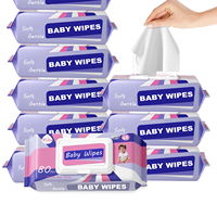 Lingettes pour bébé biodégradables à 100%, naturelles, organiques, jetables dans les toilettes, marque OEM, hypoallergéniques, non parfumées, à base d'eau, organiques